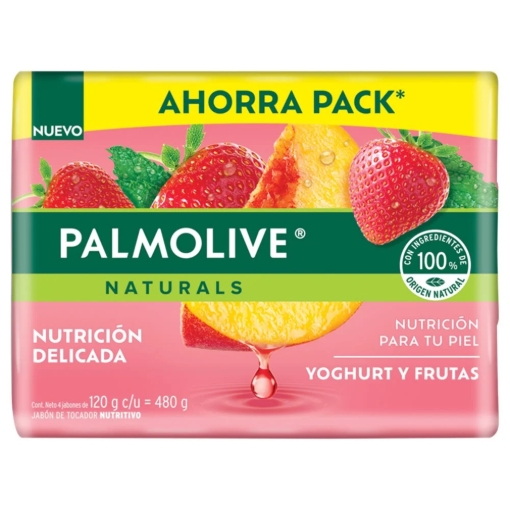 Imagen de Exhibidor Jabón De Tocador Palmolive Yogurth Y Frutas  120 GRS