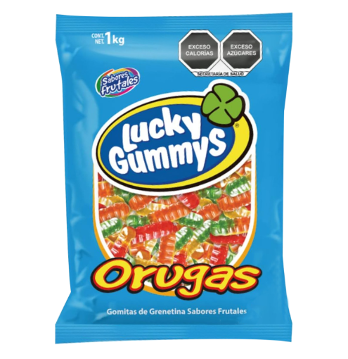 Imagen de GOMITA LUCKY GUMMYS ORUGA 1 KGS