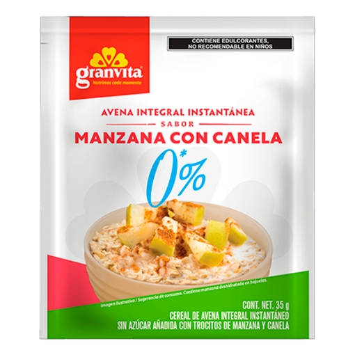 Imagen de Avena Granvita Manzana 0 Azucar 35 GRS