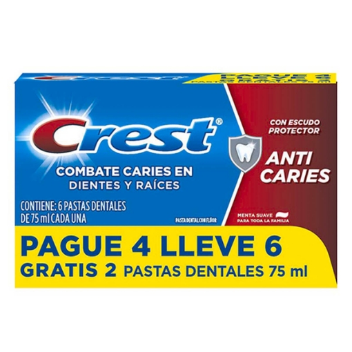 Imagen de Pasta Dental Crest Anticaries Pack+2 75 MLL