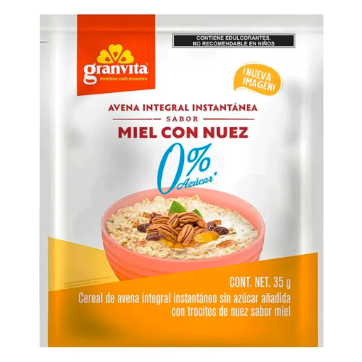 Imagen de Avena Granvita Miel con Manzana 0 Azucar 35 GRS