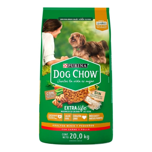Imagen de Alimento Purina Dog Chow Adulto Razas Pequeñas Carne Y Pollo  20 KGS