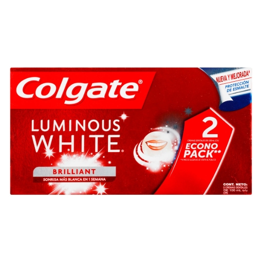 Imagen de Exhibidor Pasta Dental Colgate Luminous White 100 MLL