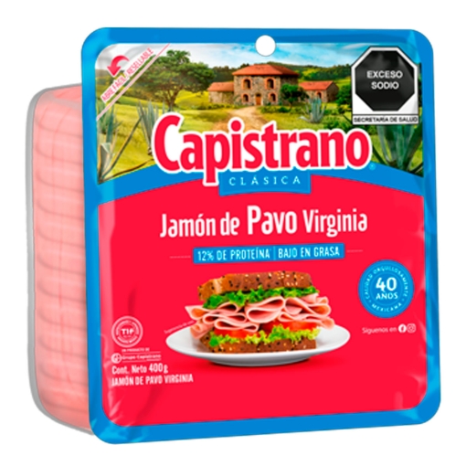 Imagen de Jamón Capistrano Virginia Pavo 400 GRS