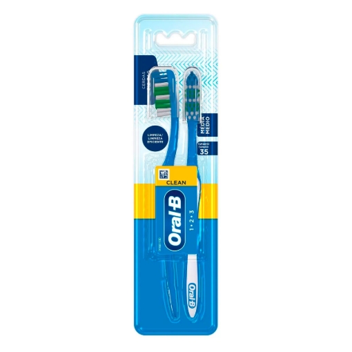 Imagen de Cepillo Dental Ora-B Antibacterial 2X1  2 PZS