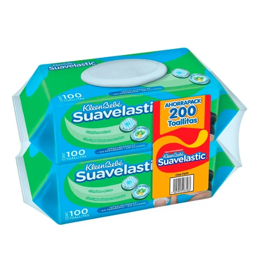 Imagen de Toallitas Húmedas Para Bebé Kleenbebé Suavelastic 100 PZS
