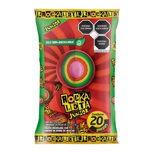 Imagen de Exhibidor Paleta Sonric'S Rockaleta Junior  20 PZS