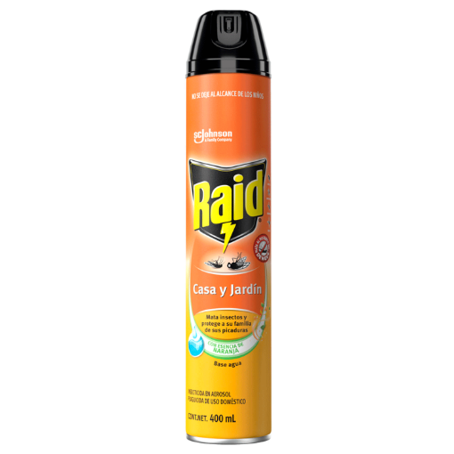 Imagen de Insecticida Raid Casa Y Jardin Naranja  400 MLL
