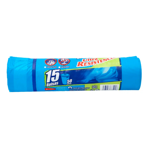 Imagen de BOLSA PARA BASURA LA CASERA GRANDE 62X82CM 15 PZS