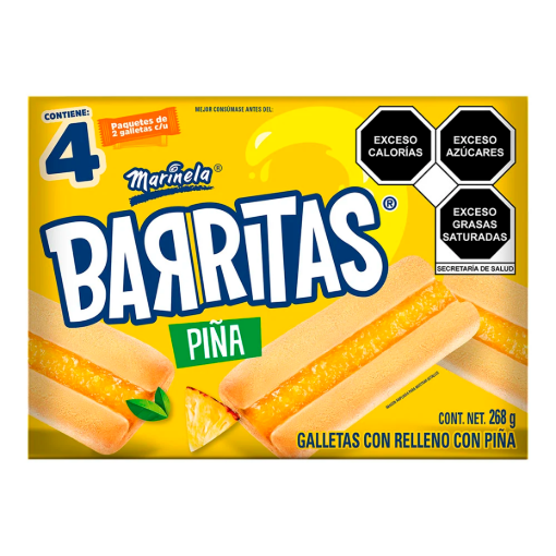 Imagen de GALLETA MARINELA BARRITAS PIÑA 268 GRS