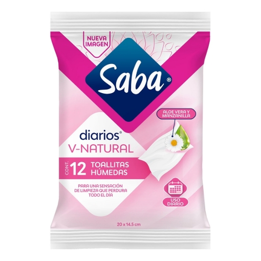 Imagen de Toallitas Humedas Saba Diarias Cuidado-V 12 PZS