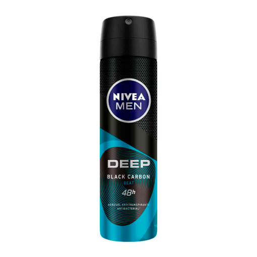 Imagen de DESODORANTE NIVEA MEN DEEP BLACK CARBON BEAT AER 150 MLL
