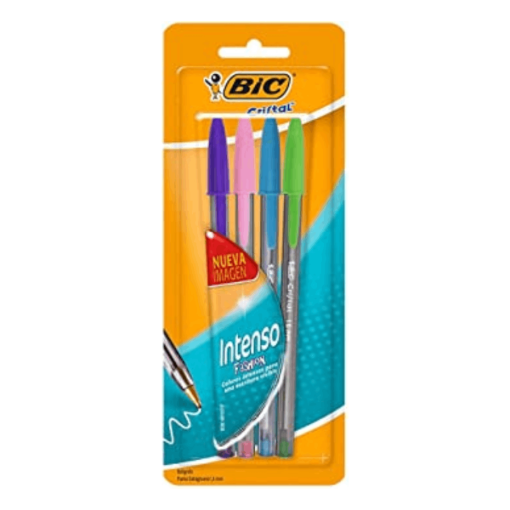Imagen de BOLIGRAFO BIC PUNTA ULTRA FINO C.FASHION 4 PZS