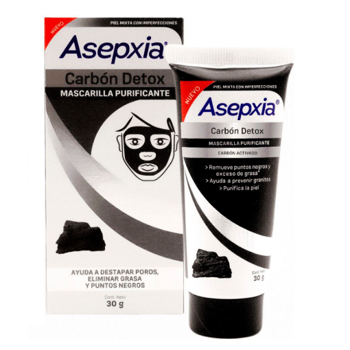 Imagen de Mascarilla Asepxia Carbon Activado 30 GRS