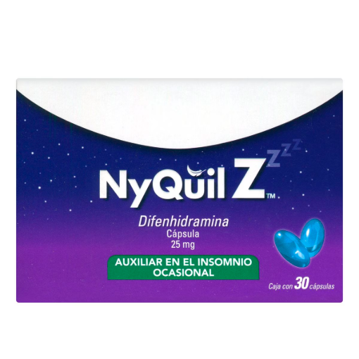 Imagen de Medicamento Nyquil Z Difenhidramina 30 PZS