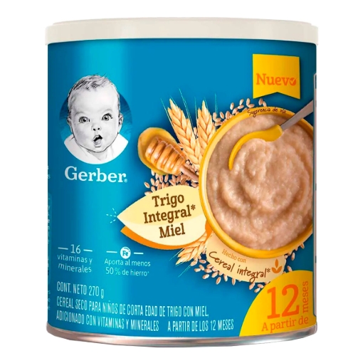 Imagen de Cereal Gerber 4A Integral Trigo Miel 270 GRS