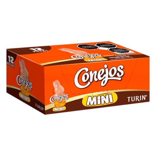 Imagen de Exh Choco Turin Conejos Mini Turin 10 GRS