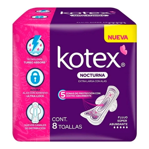 Imagen de T Kotex Maxi Noc F. Abund 8 PZS