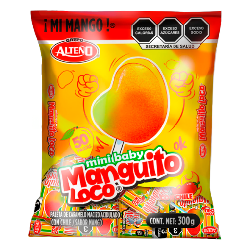 Imagen de Paleta Exh Paleta Alteño Mini Mangui Loco Alteño Mini Mangui Loco 50 PZS