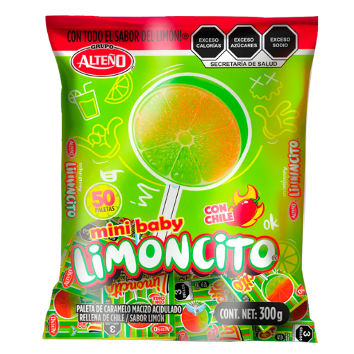 Imagen de Paletas Exh Paleta Alteño Mini Limoncito Alteño Mini Limoncito 50 PZS