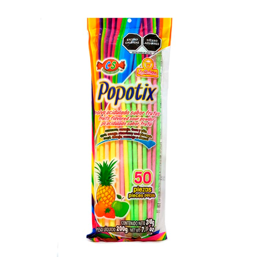 Imagen de Dulce Exh Dul Las Delicias Popotix Frutas Las Delicias Popotix Frutas 50 PZS