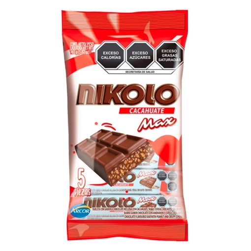 Imagen de Exh Choco Nikolo Cacahuate Nikolo Choco Fresa 28 GRS