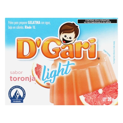 Imagen de Gelatina D'Gari Light Toronja 20 GRS