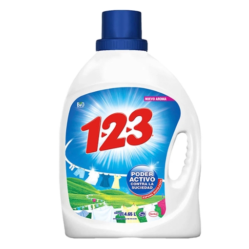 Imagen de Detergente Líquido 1 2 3 Fresca Blancura 4.65 LTS