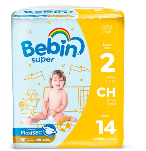 Imagen de Pañal Bebin Super Ch 14 PZS