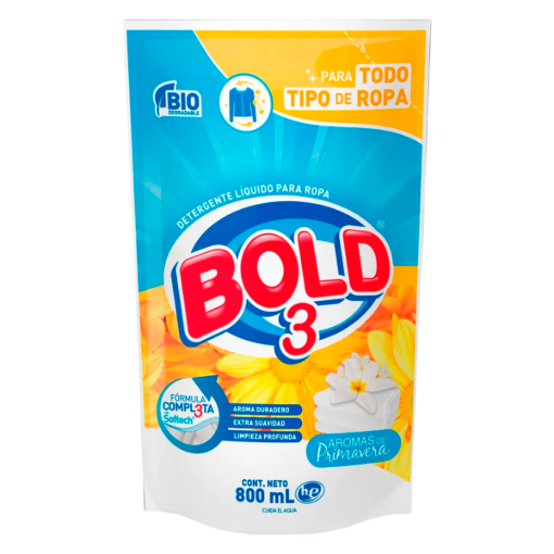 Imagen de Detergente Líquido Bold 3-1 Aromas De Primavera 800 MLL