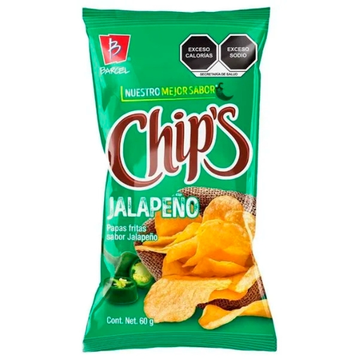 Imagen de PAPAS CHIPS JALAPEÑO 60 GRS