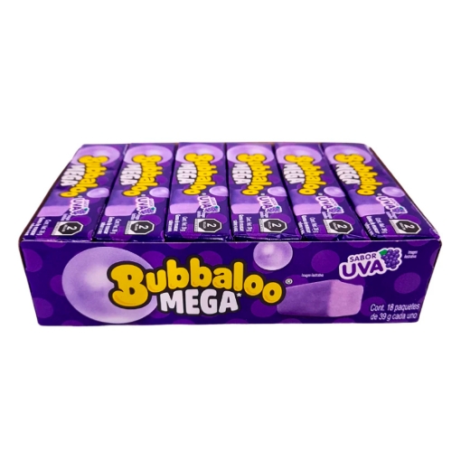 Imagen de Exh Chicle Bubbaloo Mega Uva Bubbaloo 39 GRS