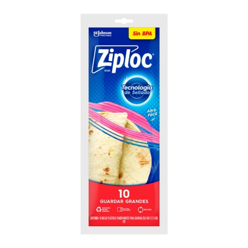 Imagen de Bolsa para Guardar Cierra Fácil Grande Ziploc 10 PZS