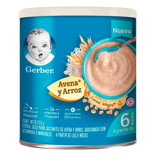 Imagen de Cereal Gerber 2A Integral Arroz Avena 270 GRS