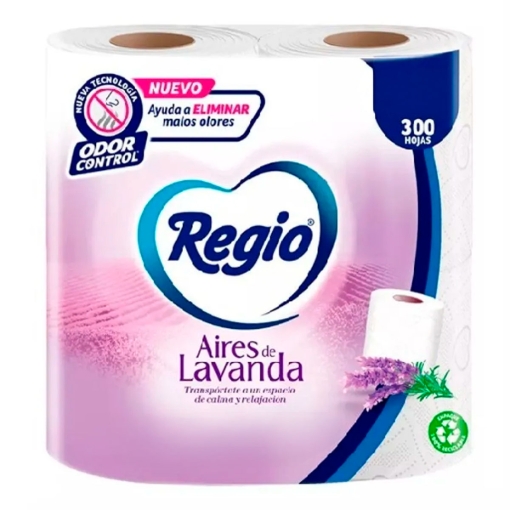 Imagen de Papel Higienico Regio Aires Lavanda 300 hd 4 PZS