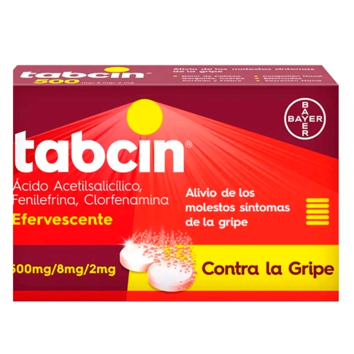 Imagen de Medicamento Tabcin Efervescente 500Mg Rojo Exhibidor 12 PZS