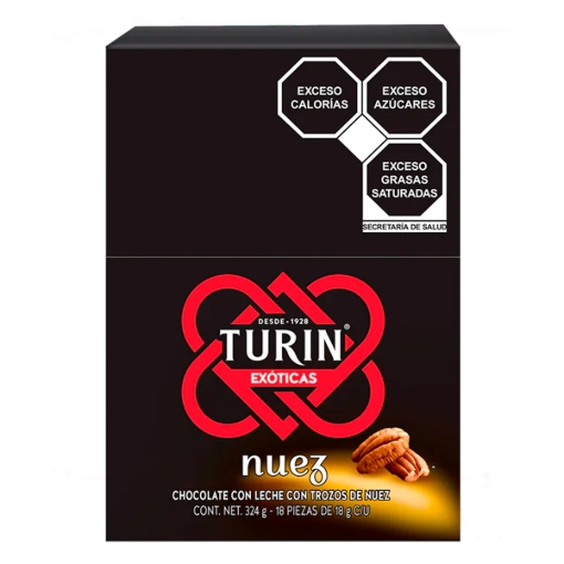 Imagen de Exh Choco Turin Exoticas Nuez Bar 18 GRS