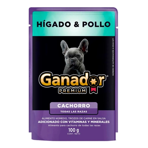 Imagen de Alim Ganador Premium Cachorro Hig/Pollo Ganador 100 GRS