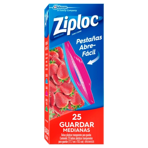 Imagen de Bolsa Ziploc Mediana Para Alimento 25 PZS
