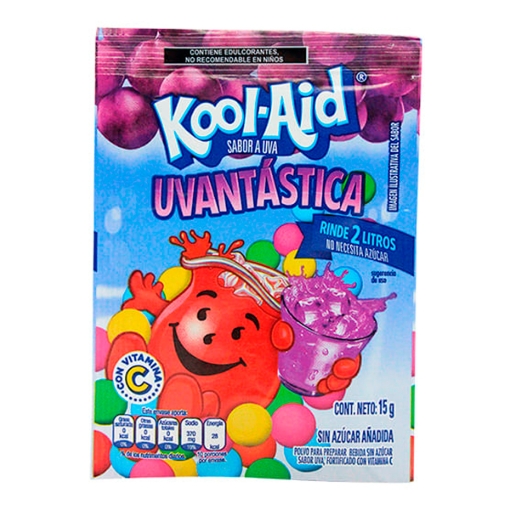 Imagen de Bebida En Polvo Kool Aid Uvantastica 15 GRS