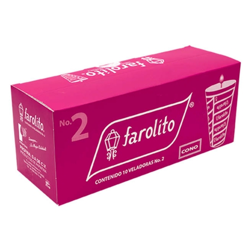 Imagen de Veladora Profina Faro 2 Cono Caja 10 PZS