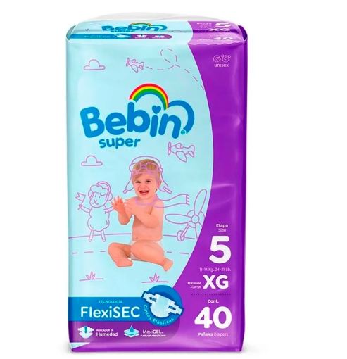 Imagen de Pañal Bebin Super Xgde 40 PZS