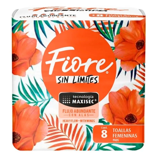 Imagen de Toalla Femenina Fiore Anatomica C/A 8 PZS