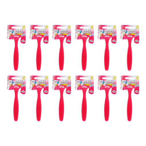 Imagen de Rastrillo Max Shave 3Hojas Mujer 12 PZS