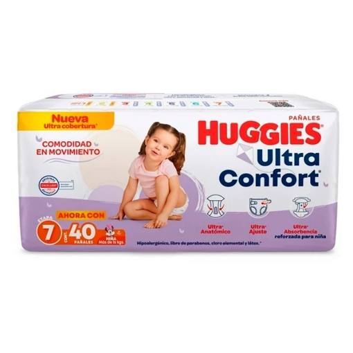 Imagen de Pañal Huggies Ultra Confort E7 (A) Huggies 40 PZS