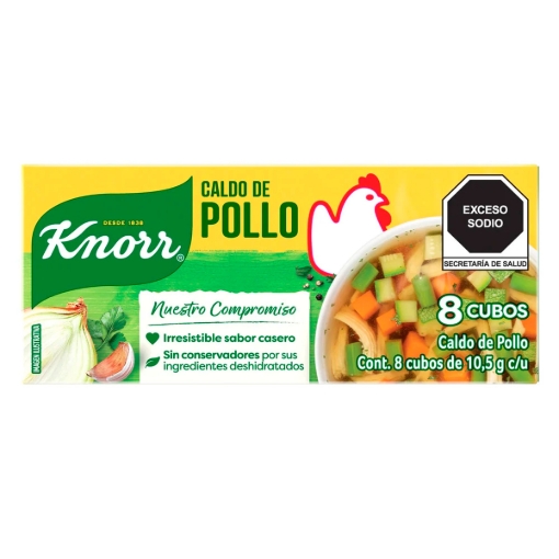 Imagen de Exh Caldo D/Pollo Knorr Cub Knorr 88 GRS