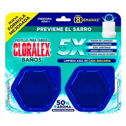 Imagen de Pastilla Cloralex Tanque Frescura Azul 40 GRS