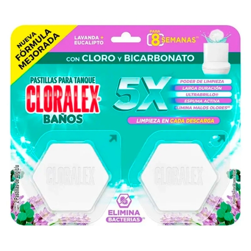 Imagen de Past Cloralex Baños Lavanda/Eucalipto Cloralex 40 GRS