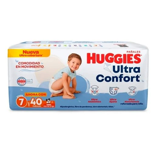 Imagen de Pañal Huggies Ultra Confort E7 (O) Huggies 40 PZS