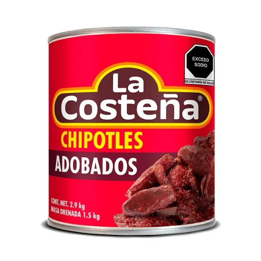 Imagen de Chiles  Chiles Costeña Chipotle Costeña  Chipotle Adobados 2.9 KGS